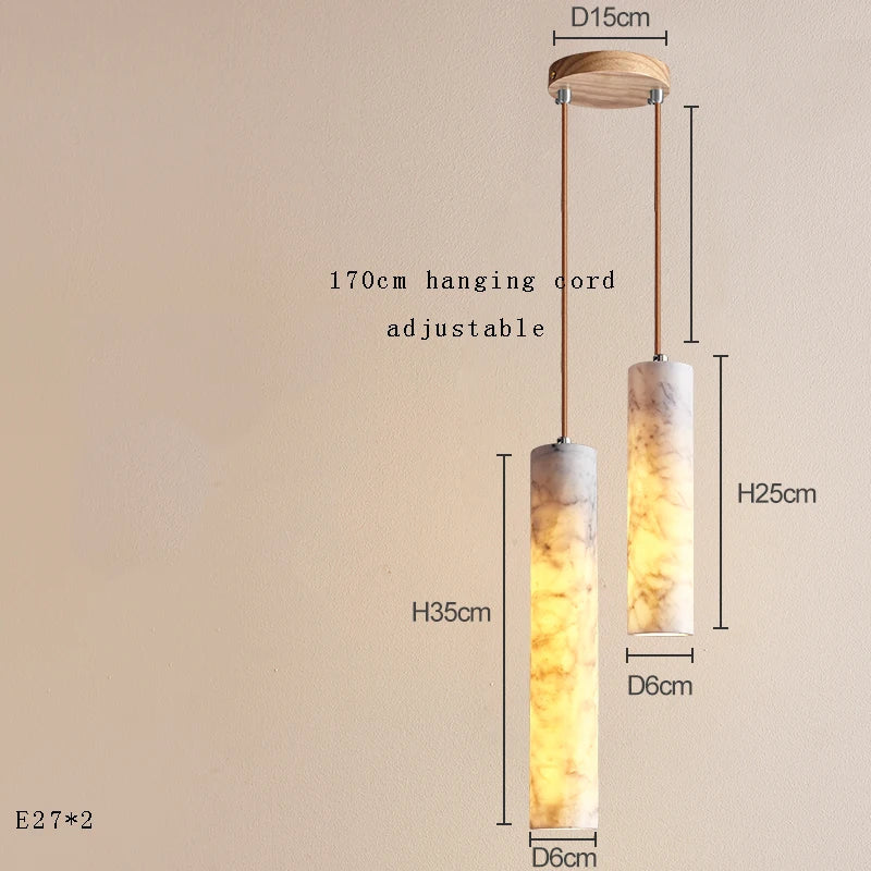 suspension LED en marbre design moderne de luxe