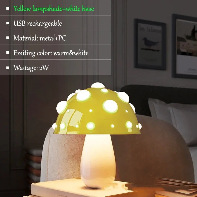 Lampe de Table LED en forme de champignon