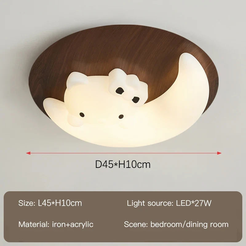 lustre moderne pour enfant avec design lapin en bois