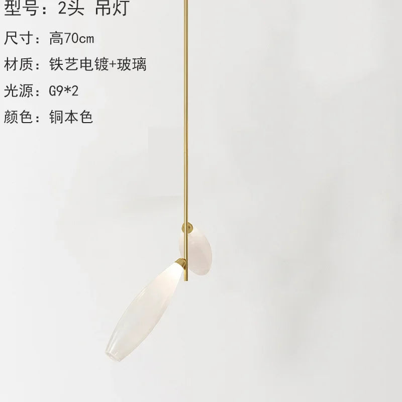 lustre moderne en verre design forme de raisin suspendu