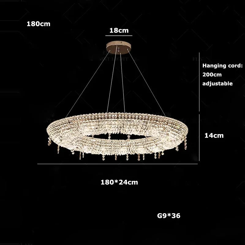 suspension luxe cristal bateau éclairage design moderne décoratif