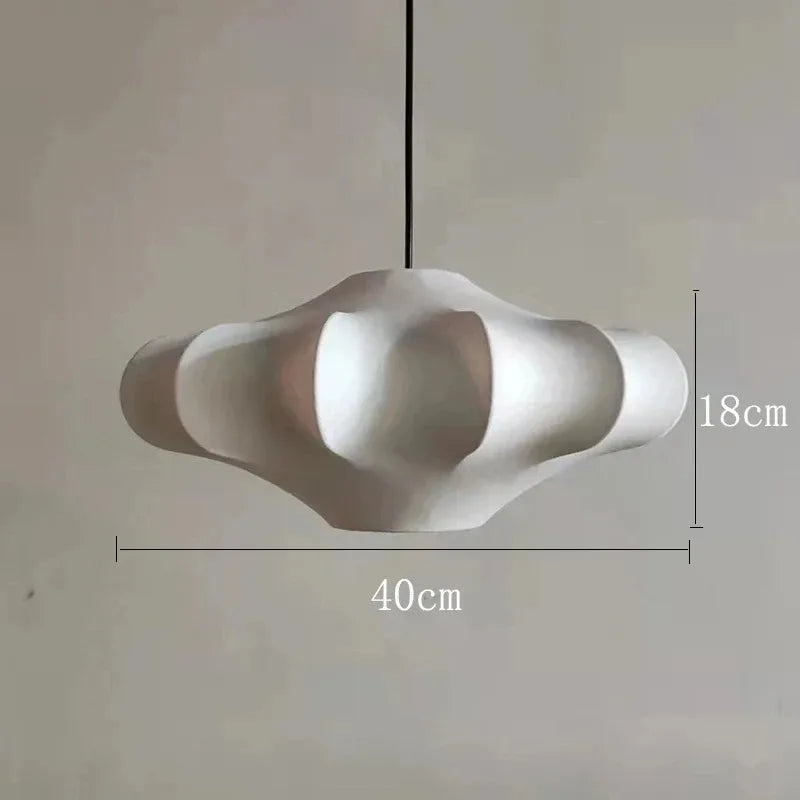 suspension en soie design créatif style wabi sabi