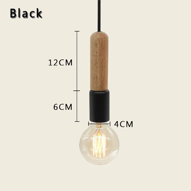 Bois moderne suspension LED lumières cuisine nordique décor à la maison lampe suspendue Restaurant plafond Lustre Lustre chambre luminaire