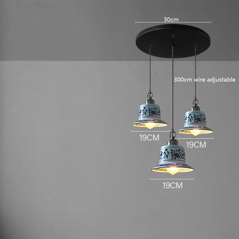 Suspension led en céramique moderne simple