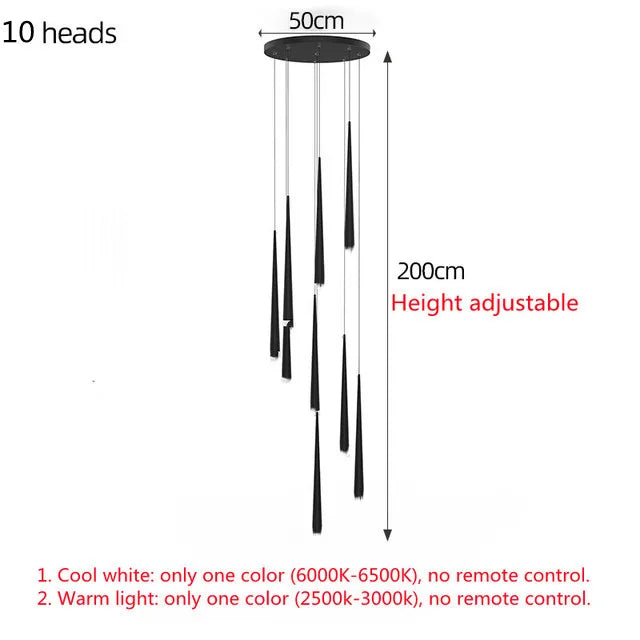 lustre led postmoderne nordique en cristal suspendu