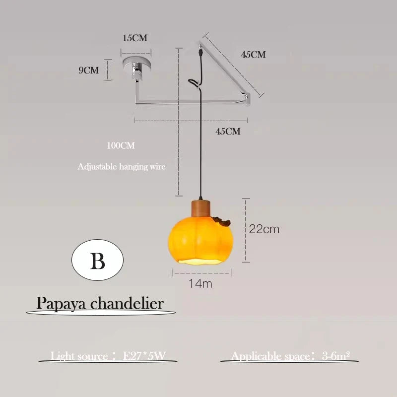 lustre minimaliste extensible rotatif avec bras pivotant pliable