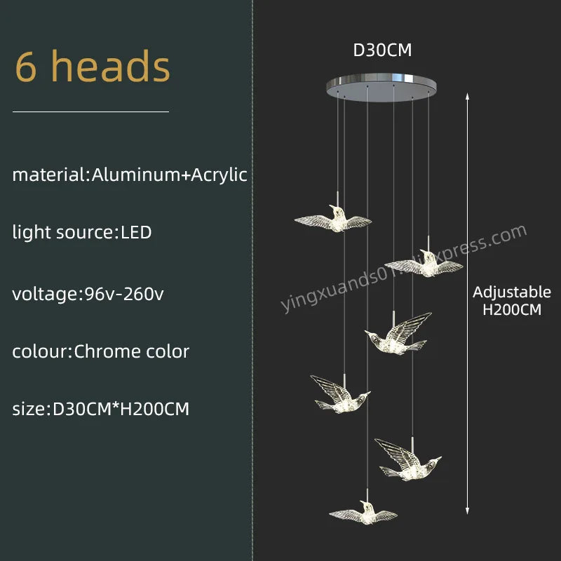 lustre minimaliste en acrylique pour éclairage intérieur moderne