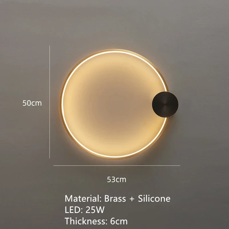 applique murale led en laiton style art déco pour intérieur moderne