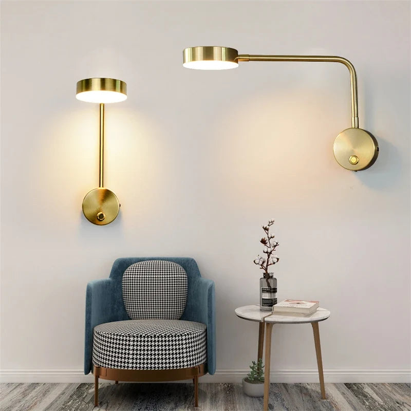 applique murale led moderne avec interrupteur rotative pour décoration maison