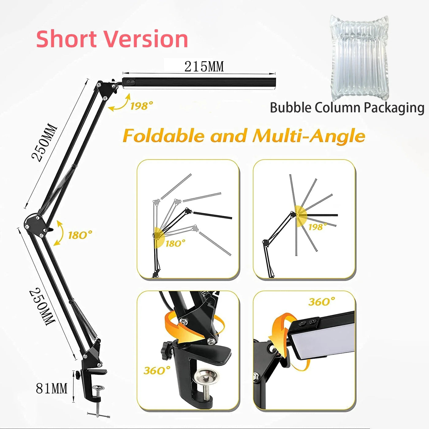 Lampe de bureau LED avec pince 10W