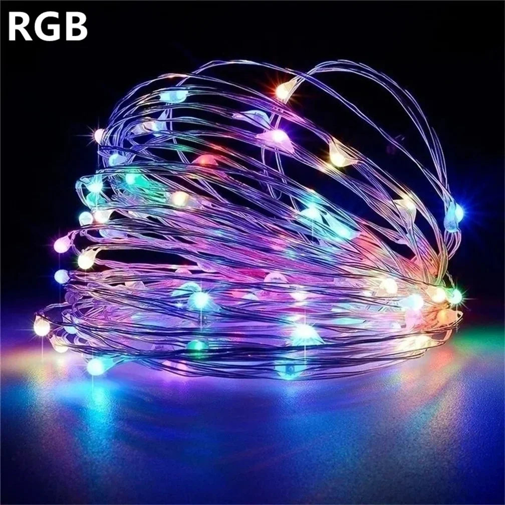 guirlande lumineuse led étanche en cuivre pour décorations festives