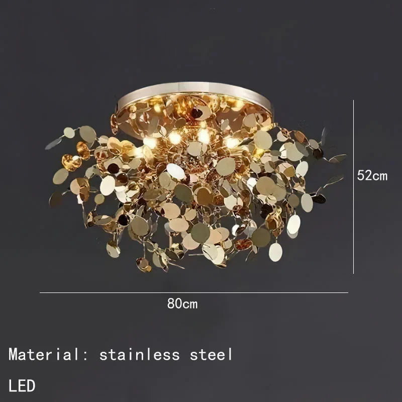 Modern personality G9 stainless steel bedroom ceiling lights Nordic living room, dining room, kitchen decorative ceiling lights