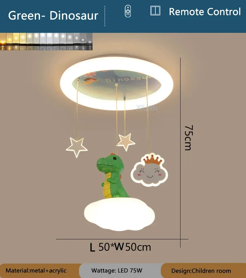lustre créatif dinosaure led pour enfants soin des yeux