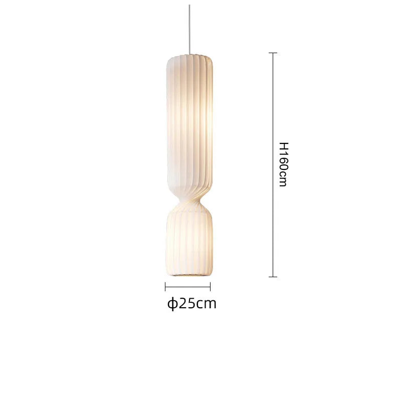 Lampadaire plissé nordique wabi sabi lampe en tissu blanc pour salon chambre Loft décor LED coin longue bande lumière sur pied