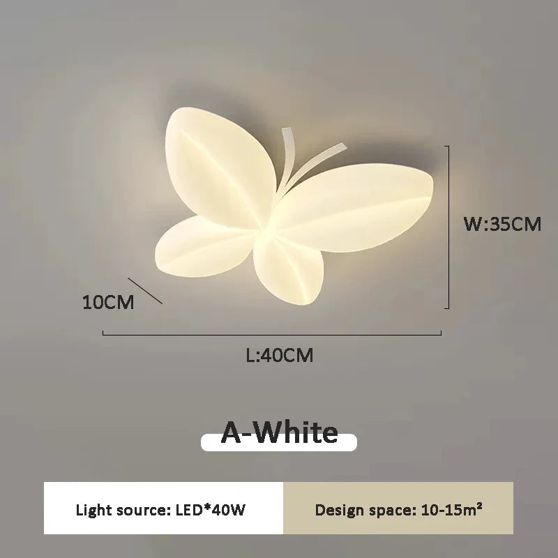 plafonnier créatif papillon pour chambre de petite fille