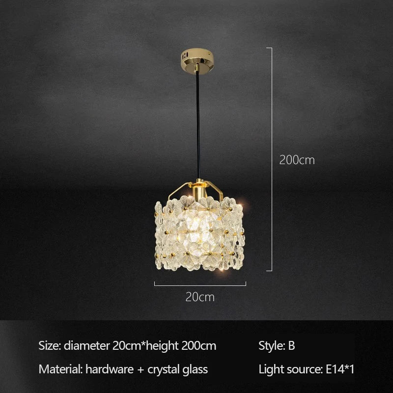 lustre romantique en art français avec lumière LED décorative