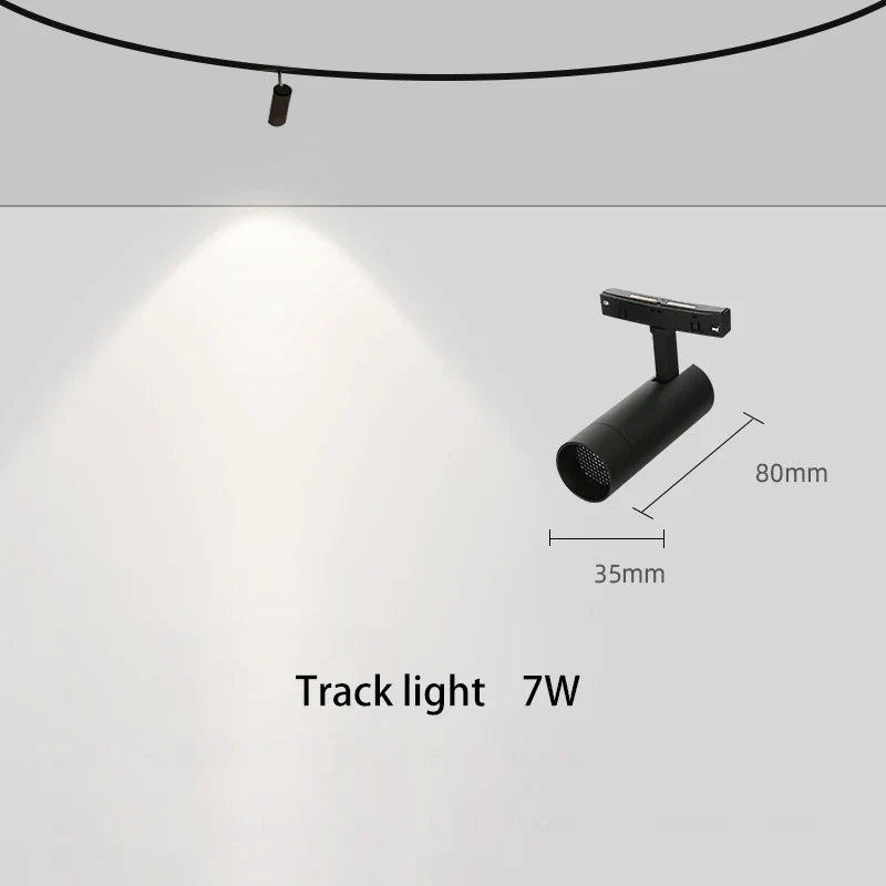 led magnétique éclairage sur rail projecteur suspendu