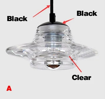 suspension moderne en verre transparent pour intérieur