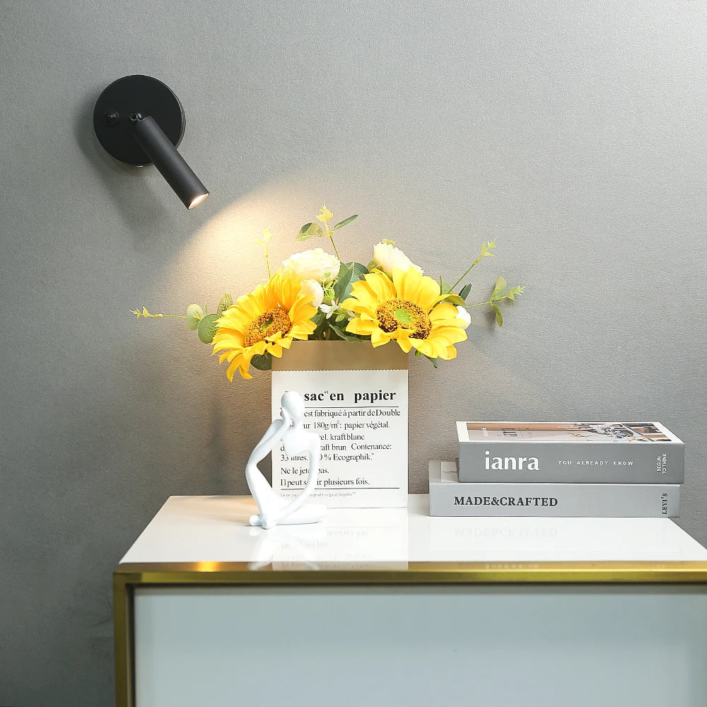 applique murale led rotative pour lecture et ambiance
