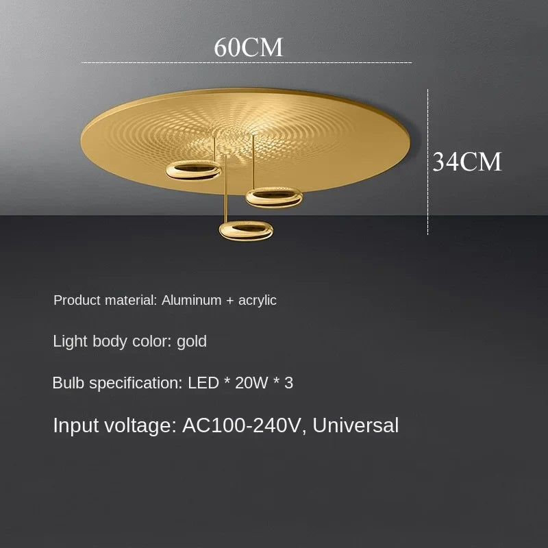 lustre italien moderne minimaliste créatif réflexion diffuse haricot lumière