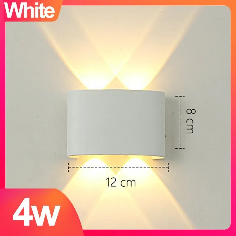 applique murale led extérieur étanche aluminium haut bas zbw0010