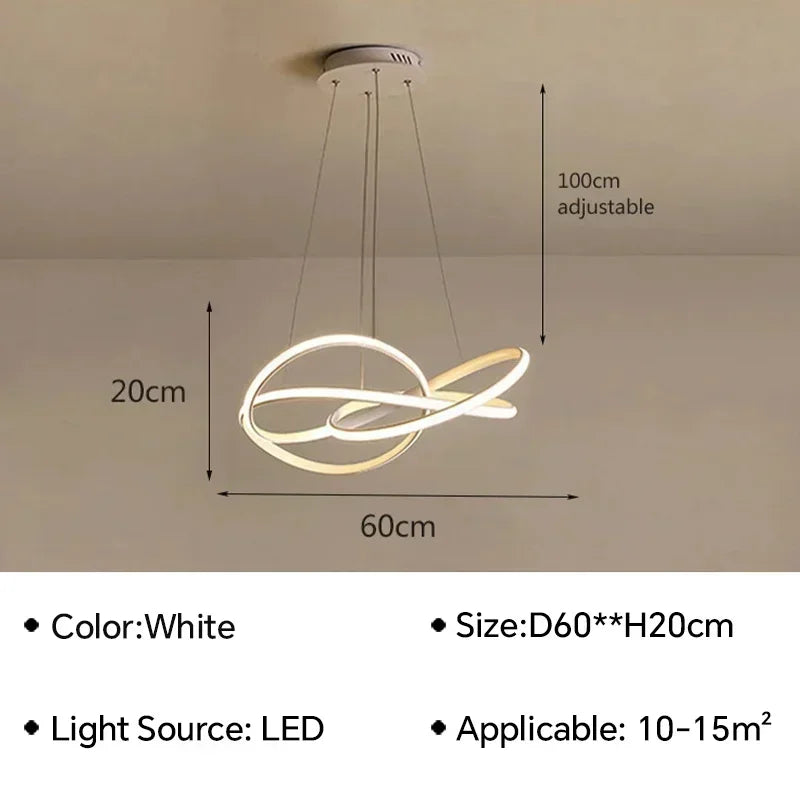 lustre suspendu led moderne pour décoration maison