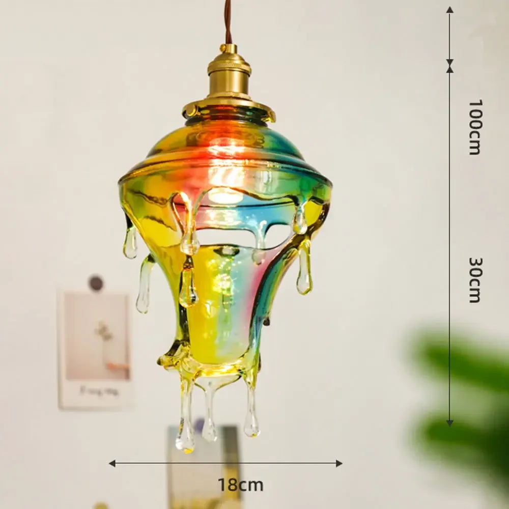 lampe créative gouttelettes de bougie design rétro pour décoration artistique