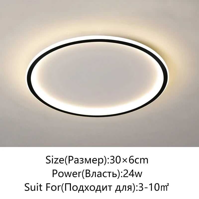 plafonnier led moderne simple variable ronde ou carrée
