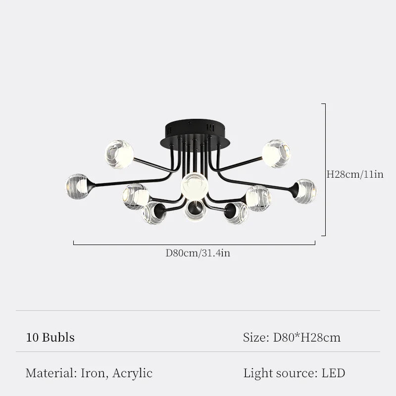 lustre créatif suspendu pour décoration moderne et artistique