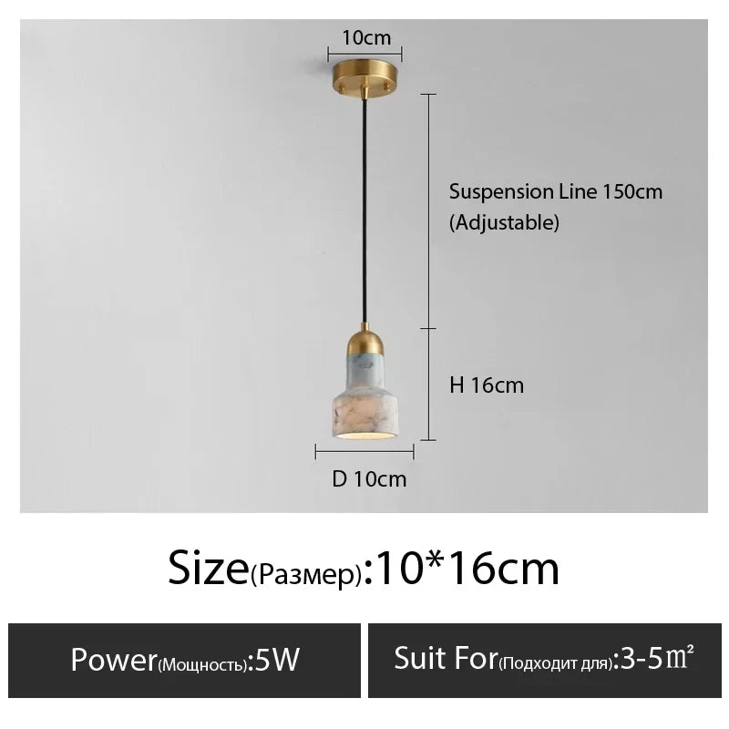 lustre en marbre moderne pour intérieur élégant design nordique