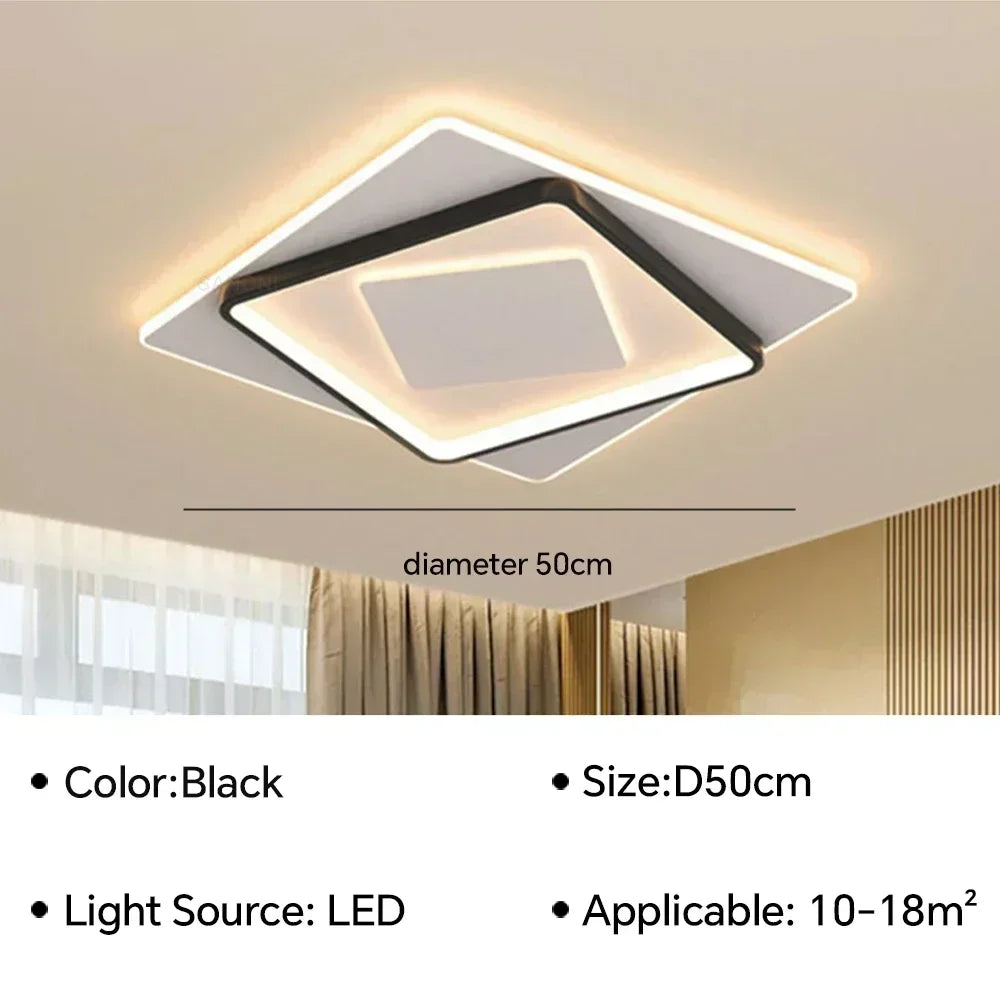 lustre moderne à leds pour décoration intérieure élégante
