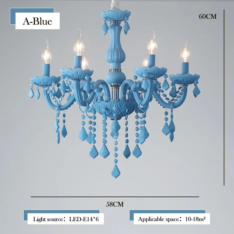 lustre en cristal pour une chambre de petite fille