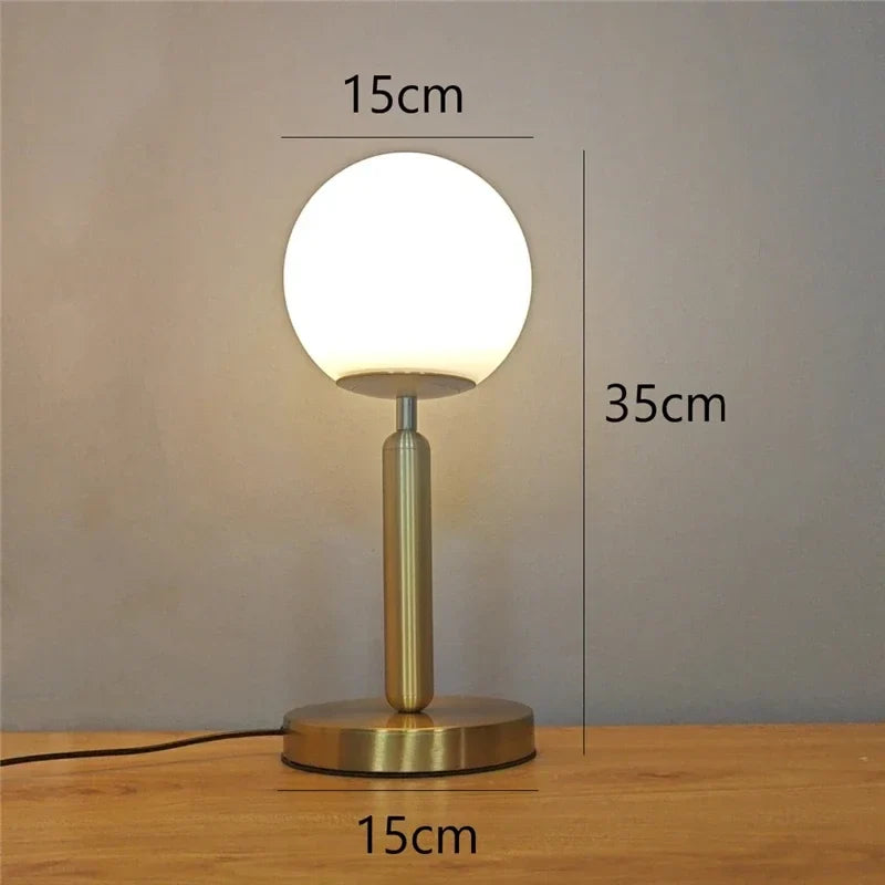 lampe de bureau moderne en verre pour décoration intérieure
