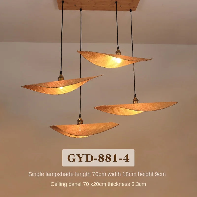 lustre en bambou style japonais pour décoration zen asiatique