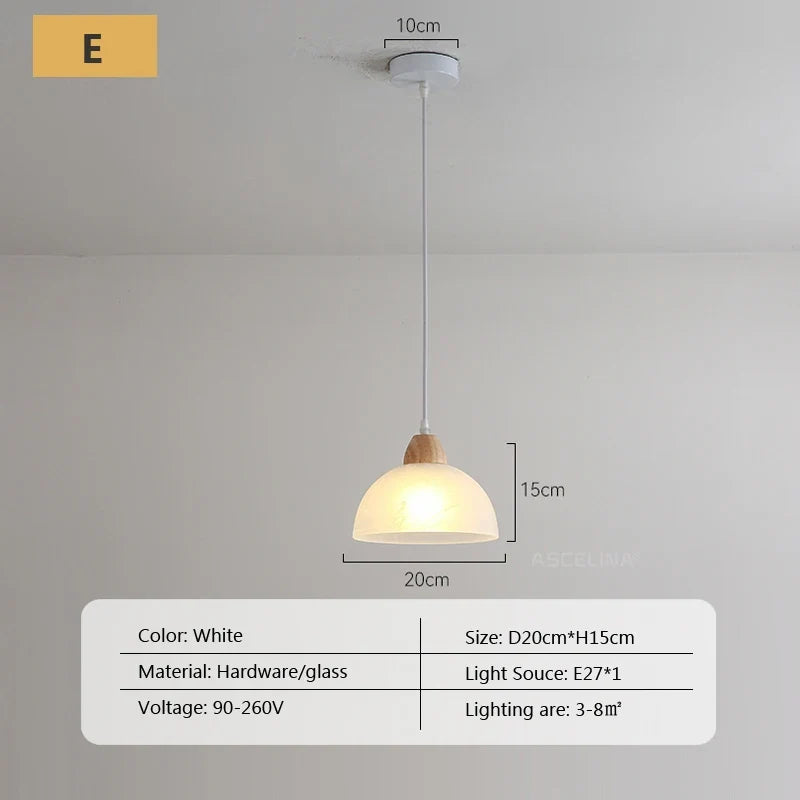 suspension en verre nordique pour décoration intérieure moderne