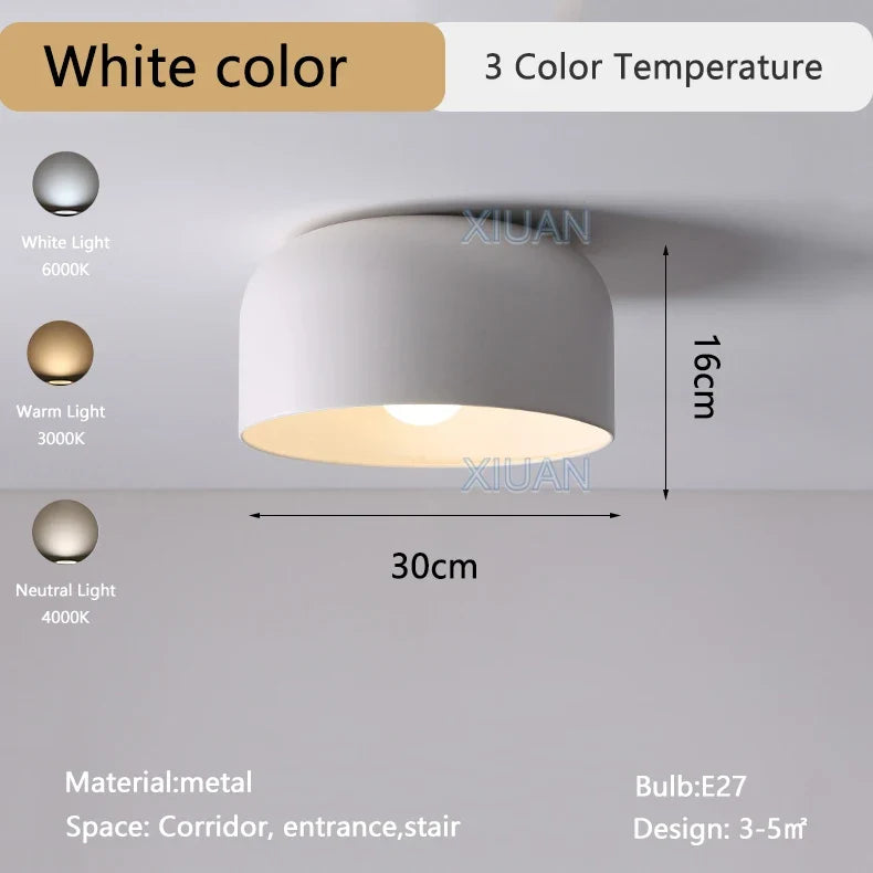 plafonnier led moderne en fer métal pour hôtel et allée