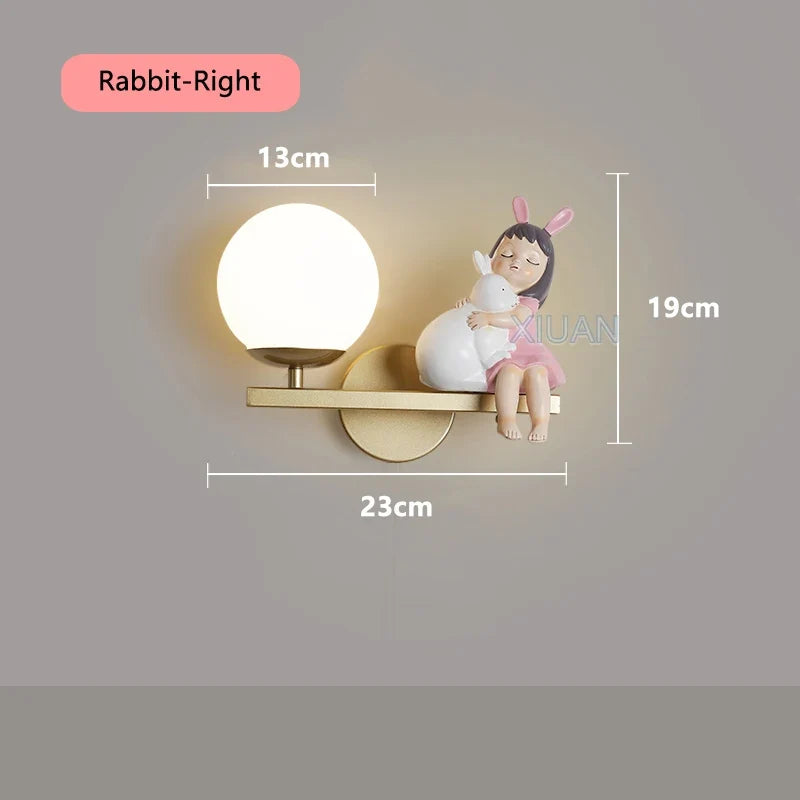 applique murale licorne rose pour chambre d'enfant