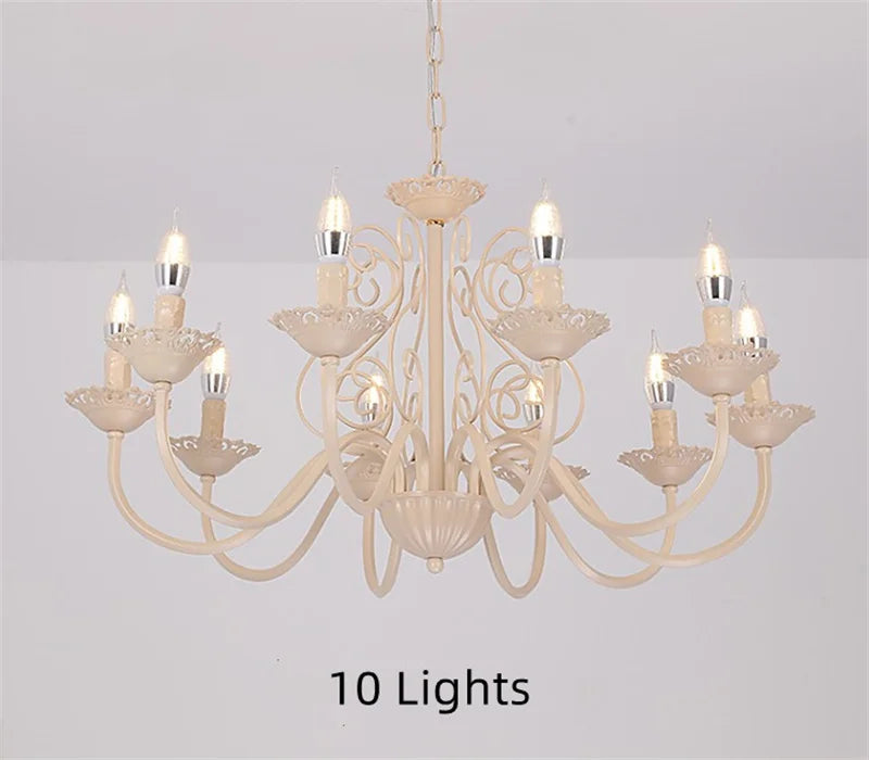 lustre rétro en fer forgé style campagnard américain pour décoration intérieure