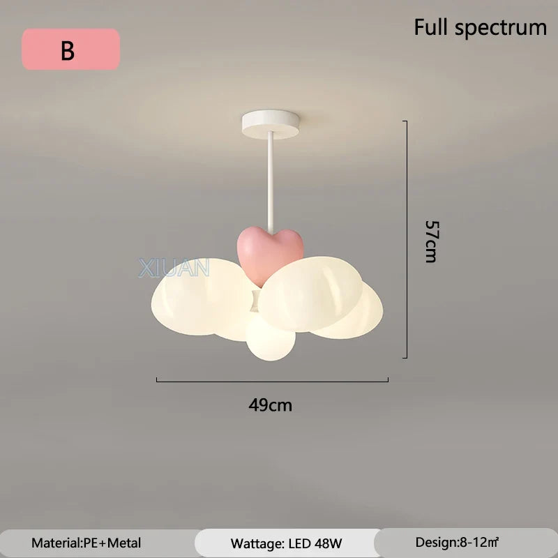 lustre romantique étoile colorée pour éclairage enfant