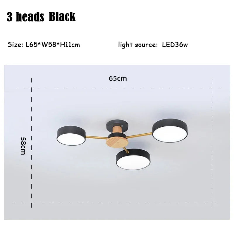 plafonnier moderne créatif pour décoration intérieure en led