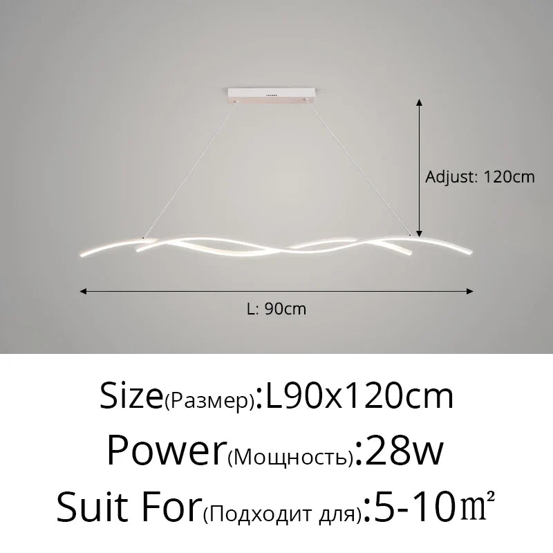 Modern minimalist dining room LED chandelier, living room, study room, bedroom, bar, interior decoration lighting chandelier