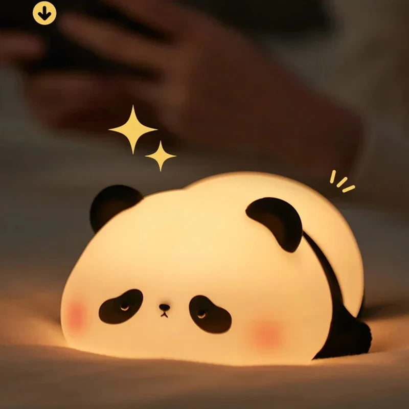 veilleuse led rechargeable usb en silicone animaux de bande dessinée
