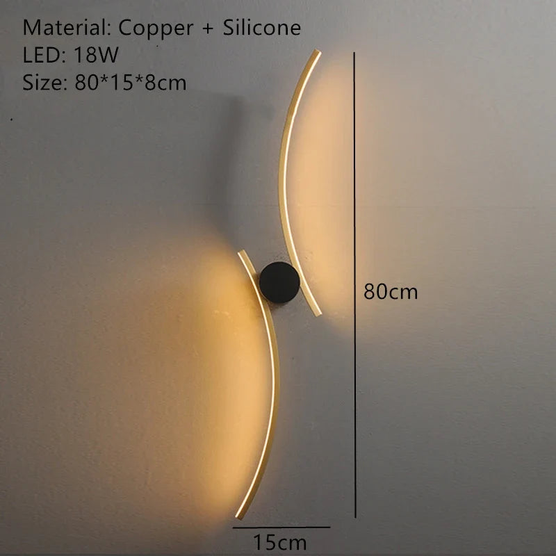 applique murale led en cuivre style minimaliste pour ambiance chaleureuse