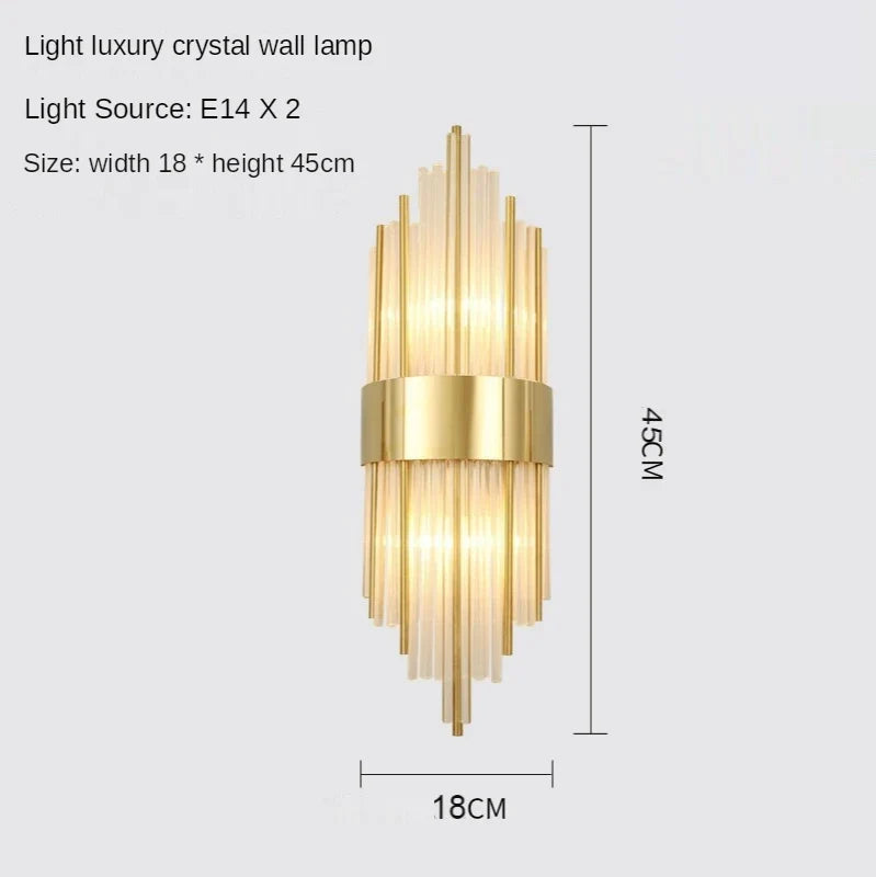 applique murale led en cristal design nordique élégant