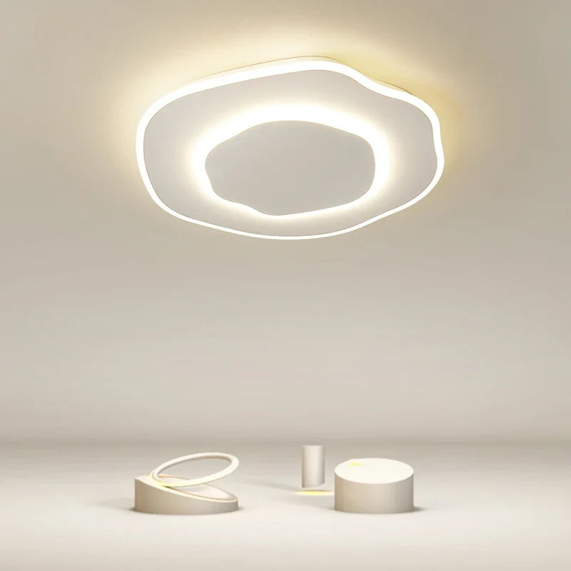 plafonnier moderne à leds avec télécommande pour éclairage intérieur