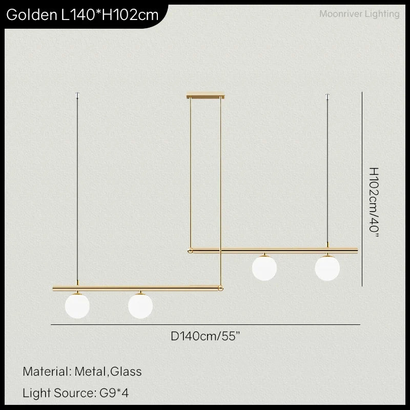 Lustre de salon minimaliste moderne