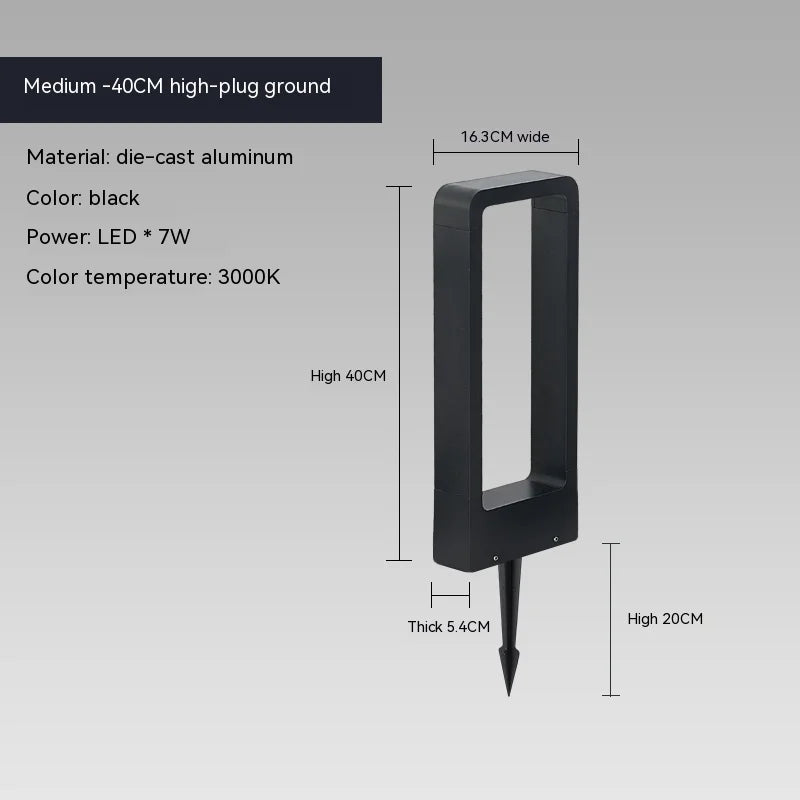 LED10W éclairage pelouse lampe extérieure étanche IP65 en alliage d'aluminium de Style chinois en forme d'arc parc Villa jardin paysage décoration