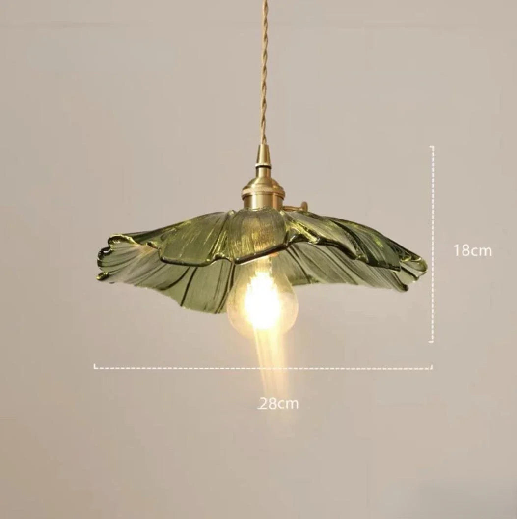 Suspension Vintage en verre de fleur