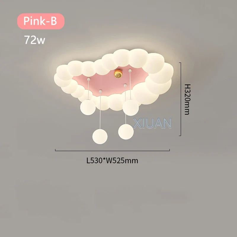 plafonnier nuage moderne pour chambre d'enfant et salon