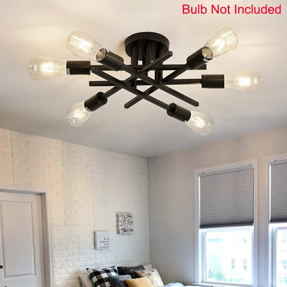plafonnier led minimaliste moderne avec 2/4/6 lumières créatives